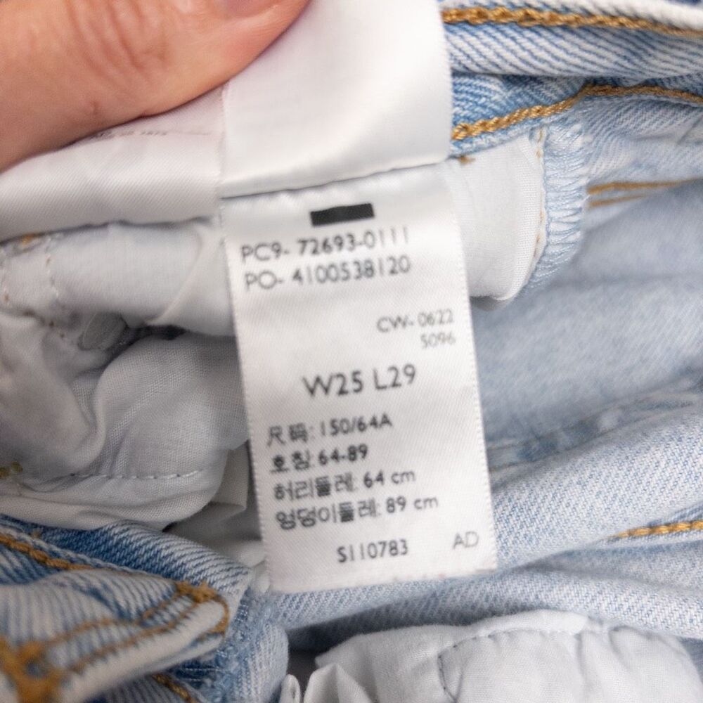 Levi's Ribcage Straight Ankle Jeans Ojai Shore Size 25 - Picture 10 of 11